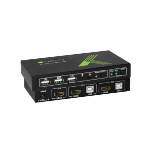 Przełącznik Kvm Hdmi/usb 2x1 Z Audio 4k30hz Techly